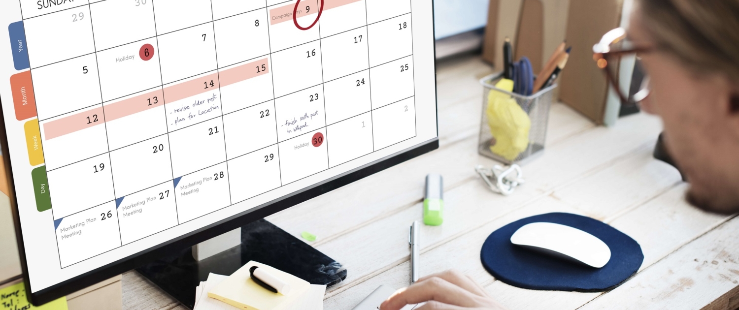 organizing using calendar